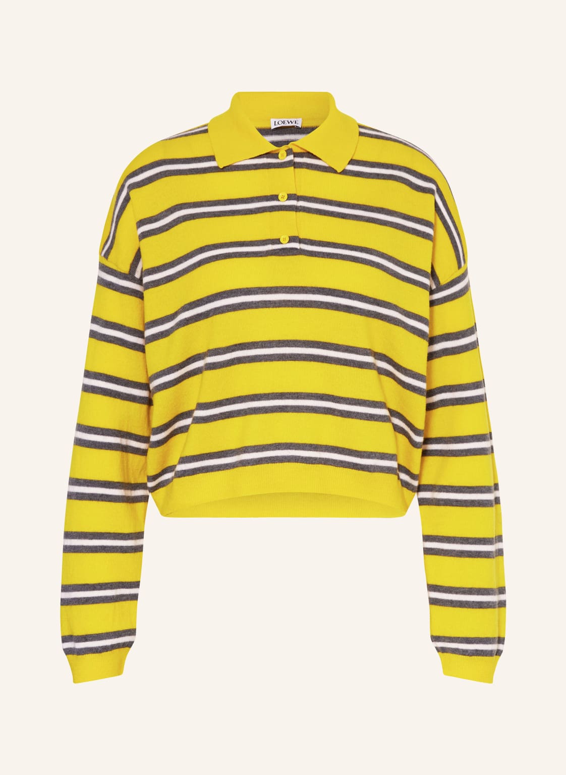 Loewe Strick-Poloshirt Aus Leinen gelb von Loewe