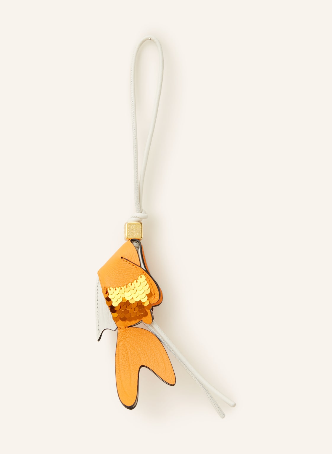 Loewe Taschenanhänger Fish Mit Pailletten orange von Loewe