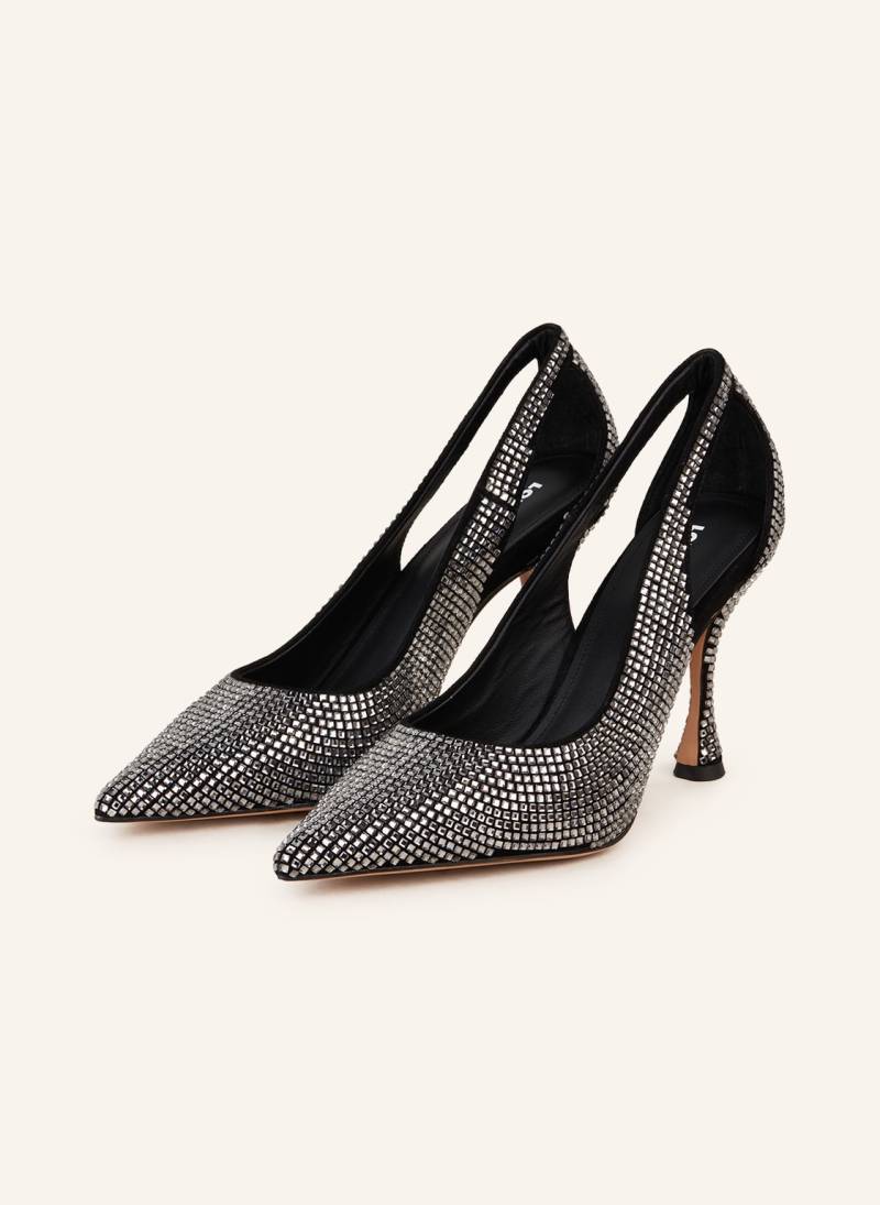 Lola Cruz Pumps Mit Schmucksteinen Und Cut-Outs silber von Lola Cruz