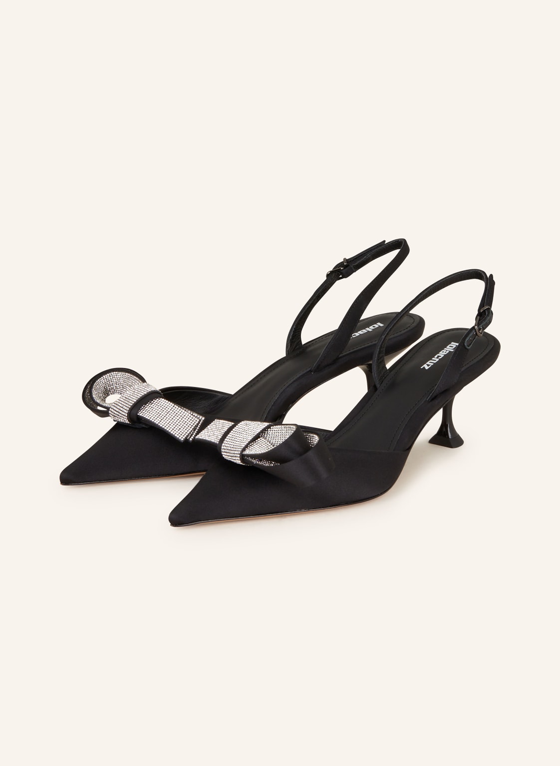 Lola Cruz Slingpumps Mit Schmucksteinen schwarz von Lola Cruz