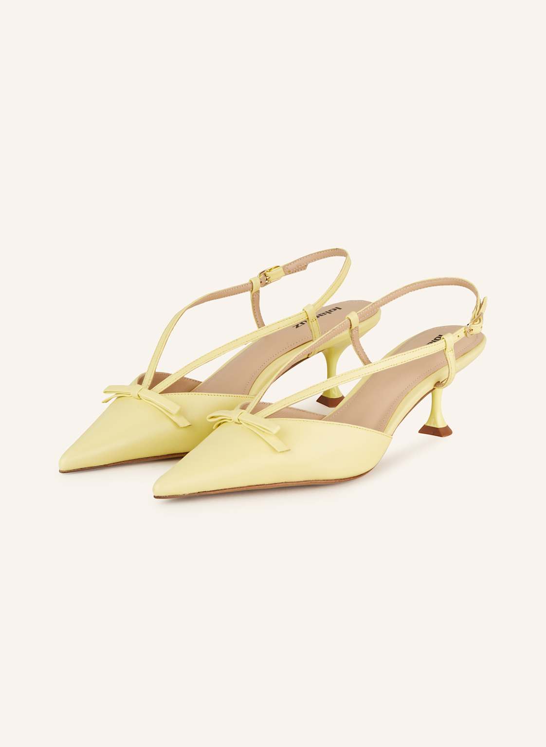 Lola Cruz Slingpumps Satina gelb Lola Cruz Slingpumps Satina gelb von Lola Cruz