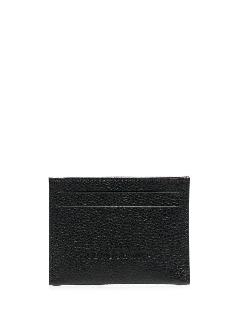 Longchamp Le Foulonné leather cardholder - Black von Longchamp