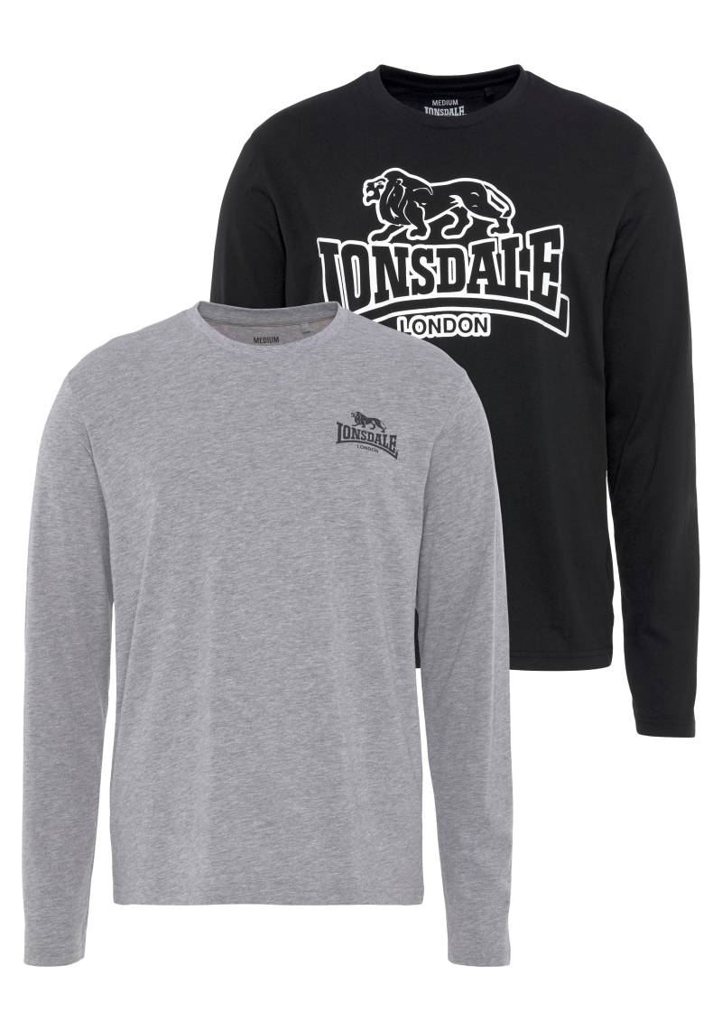 Lonsdale Langarmshirt, (Packung, 2 tlg., 2er-Pack) von Lonsdale