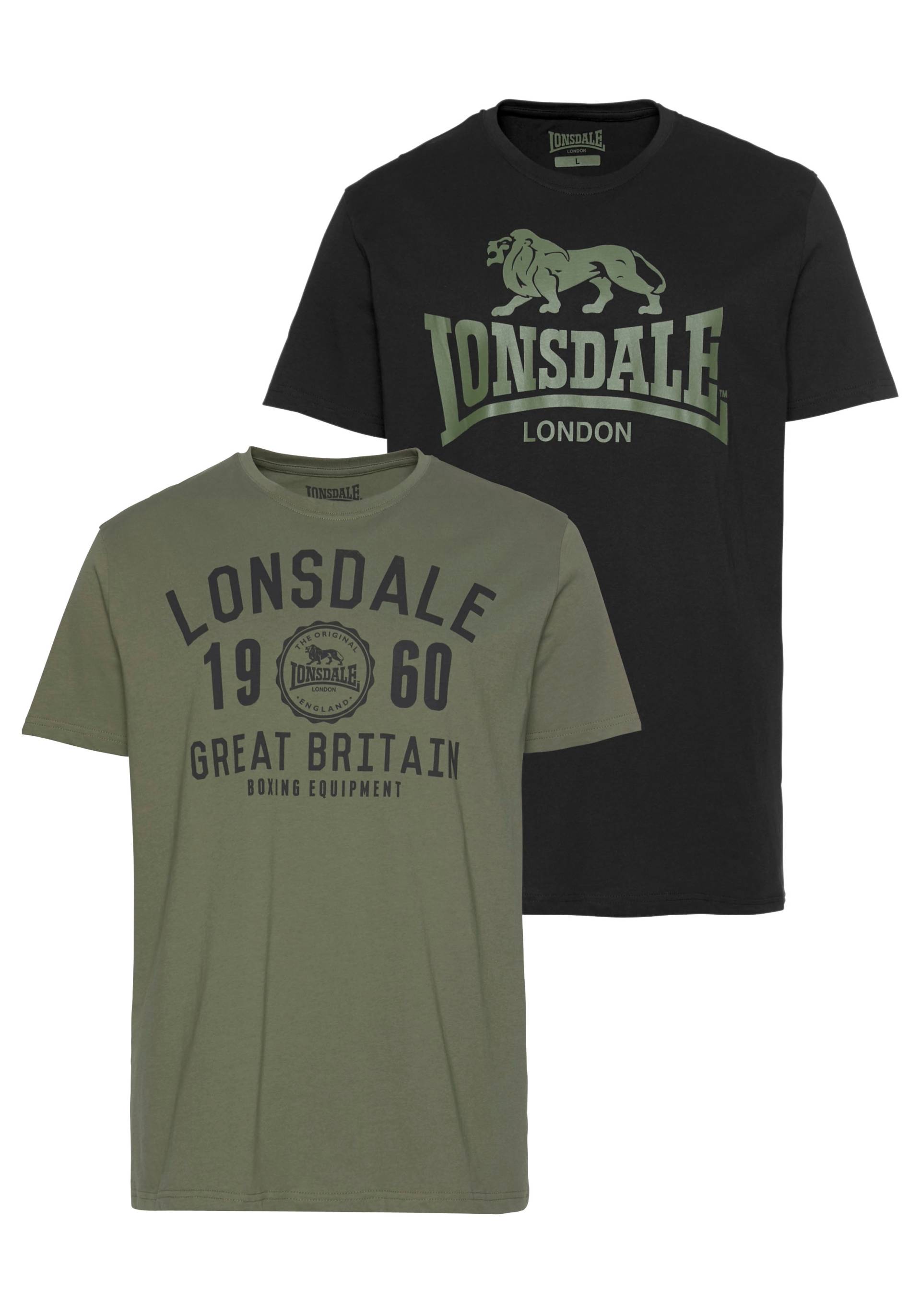 Lonsdale T-Shirt »BANGOR«, (Packung, 2 tlg., 2er-Pack), Doppelpack von Lonsdale