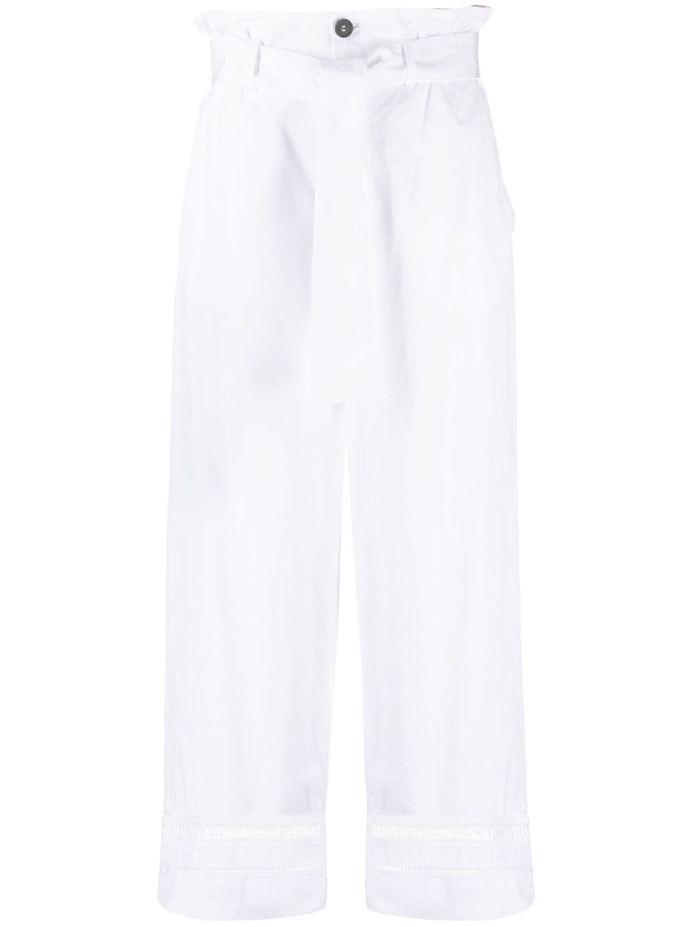 Lorena Antoniazzi belted high-waisted trousers - White von Lorena Antoniazzi