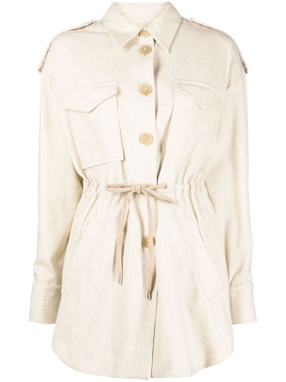 Lorena Antoniazzi buttoned shirt jacket - Neutrals von Lorena Antoniazzi