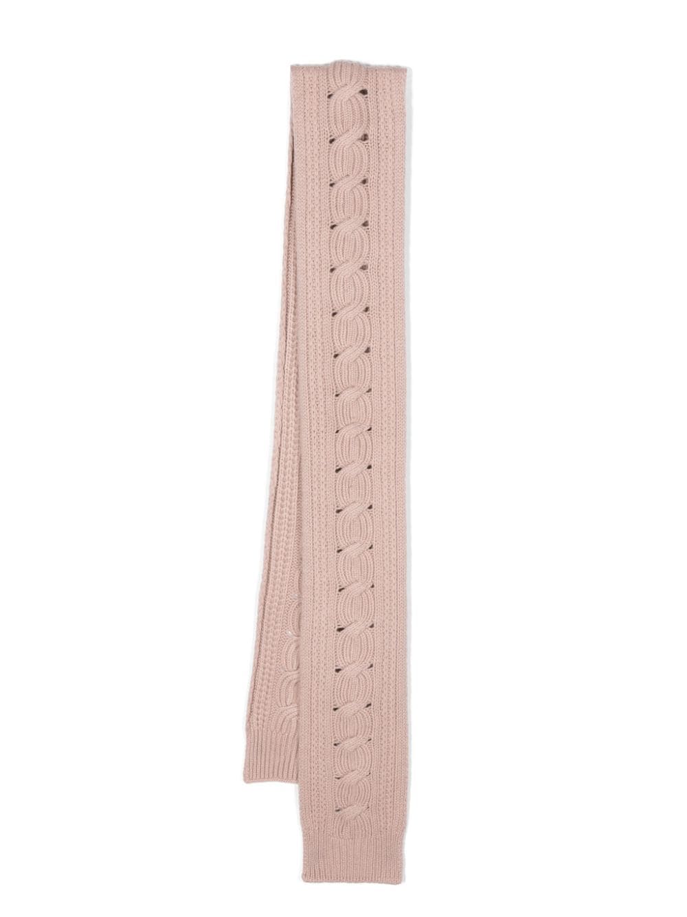 Lorena Antoniazzi cable-knit cashmere scarf - Pink von Lorena Antoniazzi