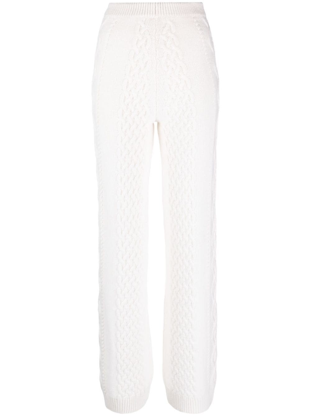 Lorena Antoniazzi cable-knit straight-leg trousers - White von Lorena Antoniazzi