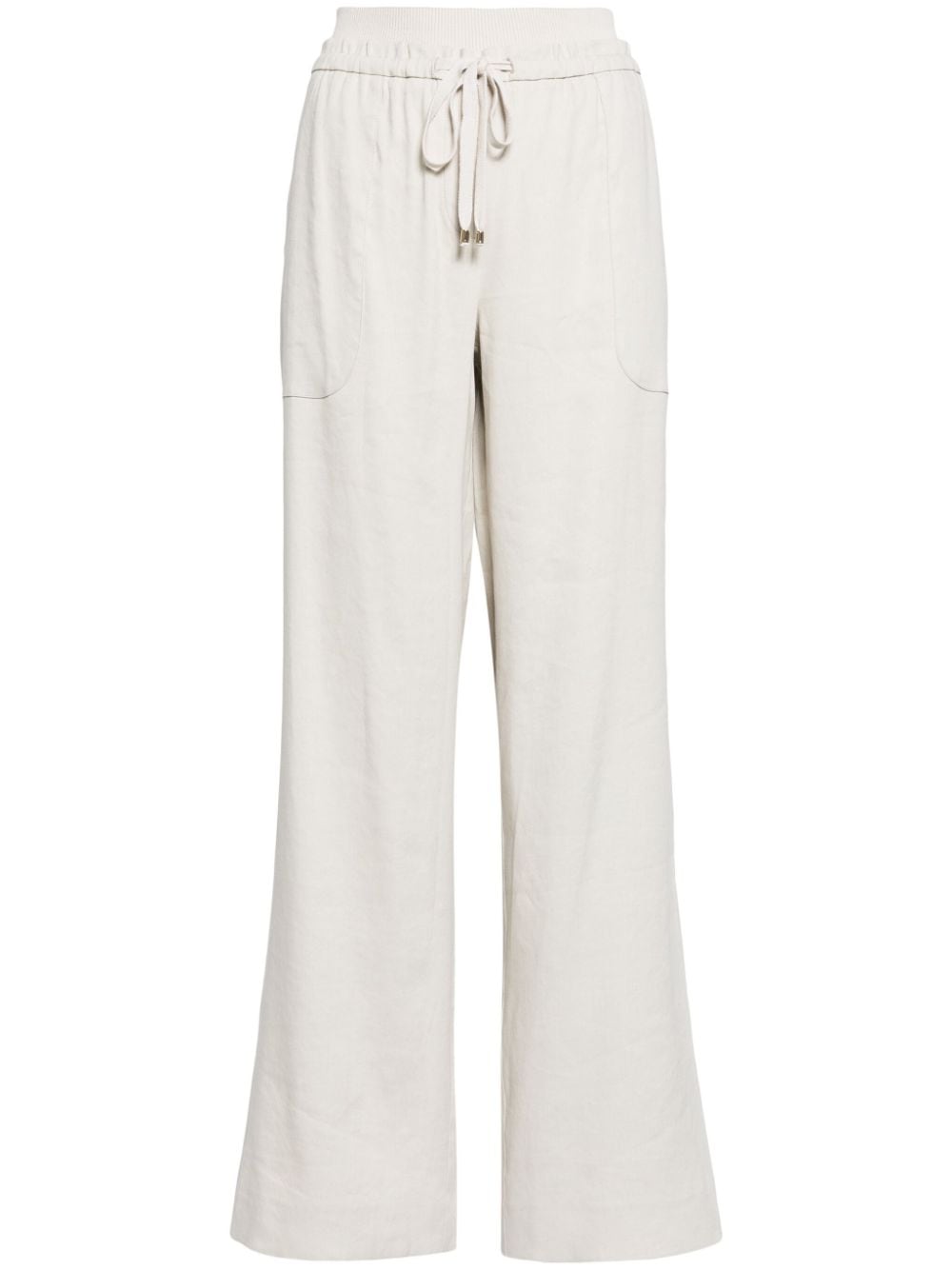 Lorena Antoniazzi linen-blend wide-leg trousers - Neutrals von Lorena Antoniazzi