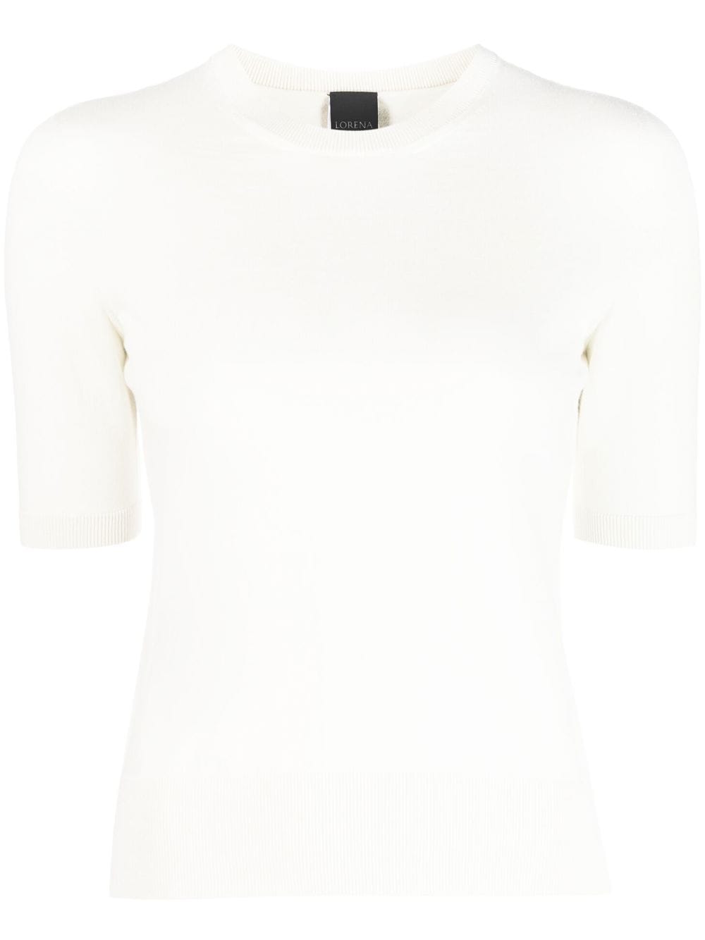 Lorena Antoniazzi short-sleeved knitted top - White von Lorena Antoniazzi