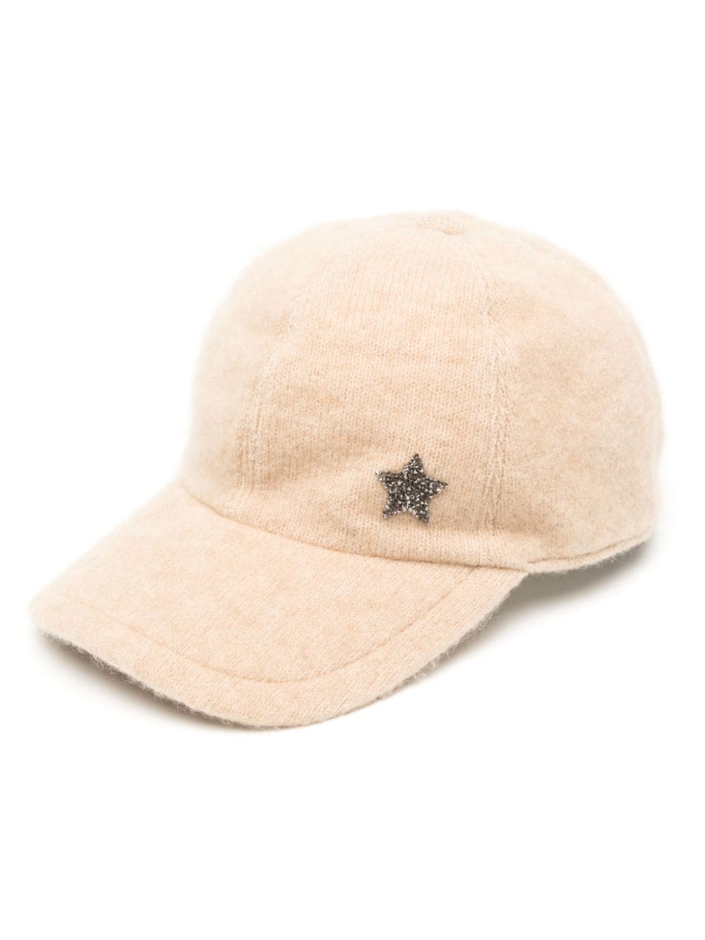 Lorena Antoniazzi star-patch fleece cap - Neutrals von Lorena Antoniazzi