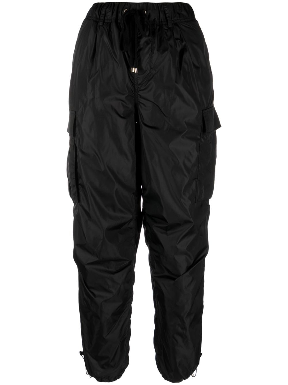 Lorena Antoniazzi tapered cotton cargo trousers - Black von Lorena Antoniazzi