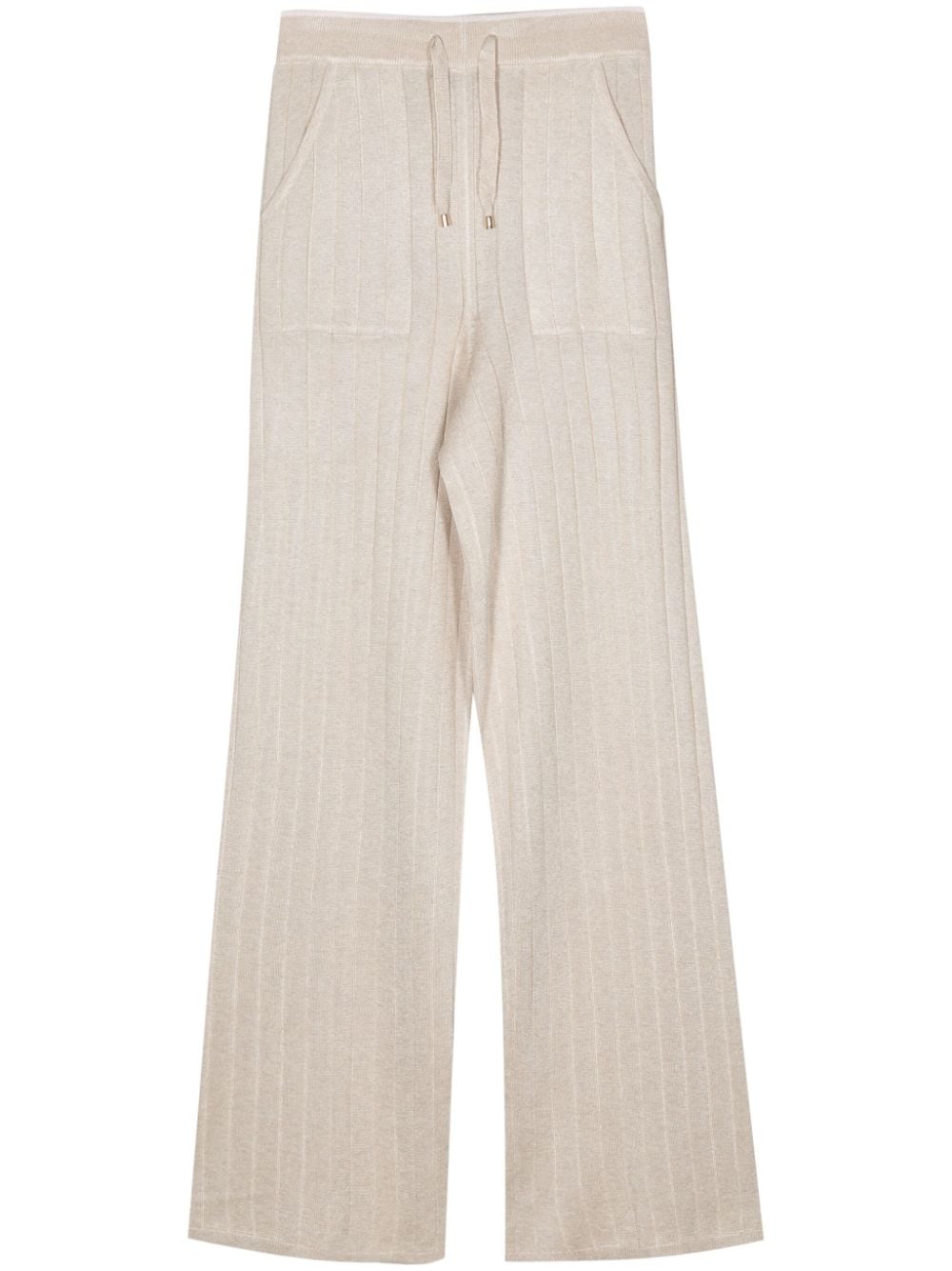 Lorena Antoniazzi wide-ribbed knitted trousers - Neutrals von Lorena Antoniazzi