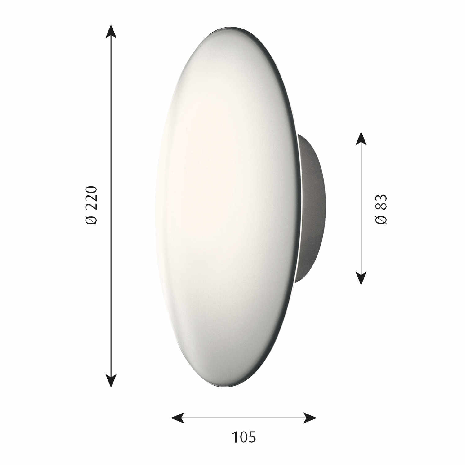 AJ Eklipta LED Wand-/Deckenleuchte, Grösse ø 22 cm von Louis Poulsen