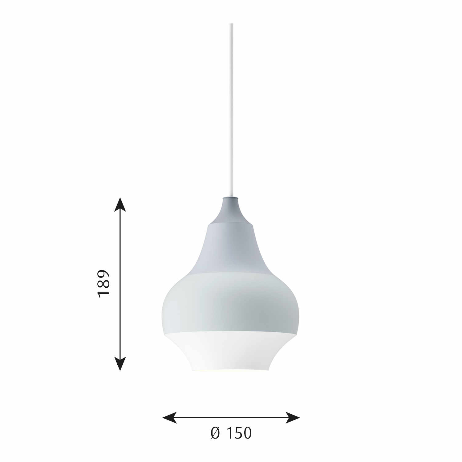 Cirque Pendelleuchte, Grösse ø 15 cm, Farbe graue spitze Cirque Pendelleuchte, Grösse ø 15 cm, Farbe graue spitze von Louis Poulsen