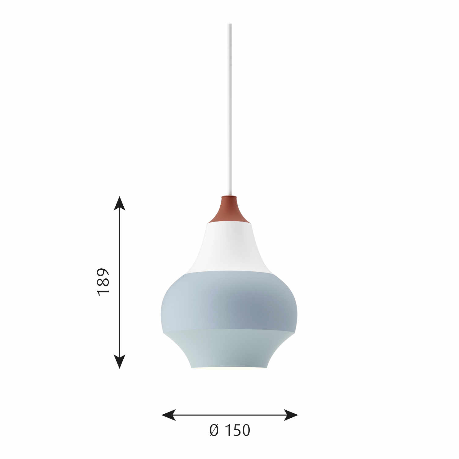 Cirque Pendelleuchte, Grösse ø 15 cm, Farbe kupferspitze von Louis Poulsen