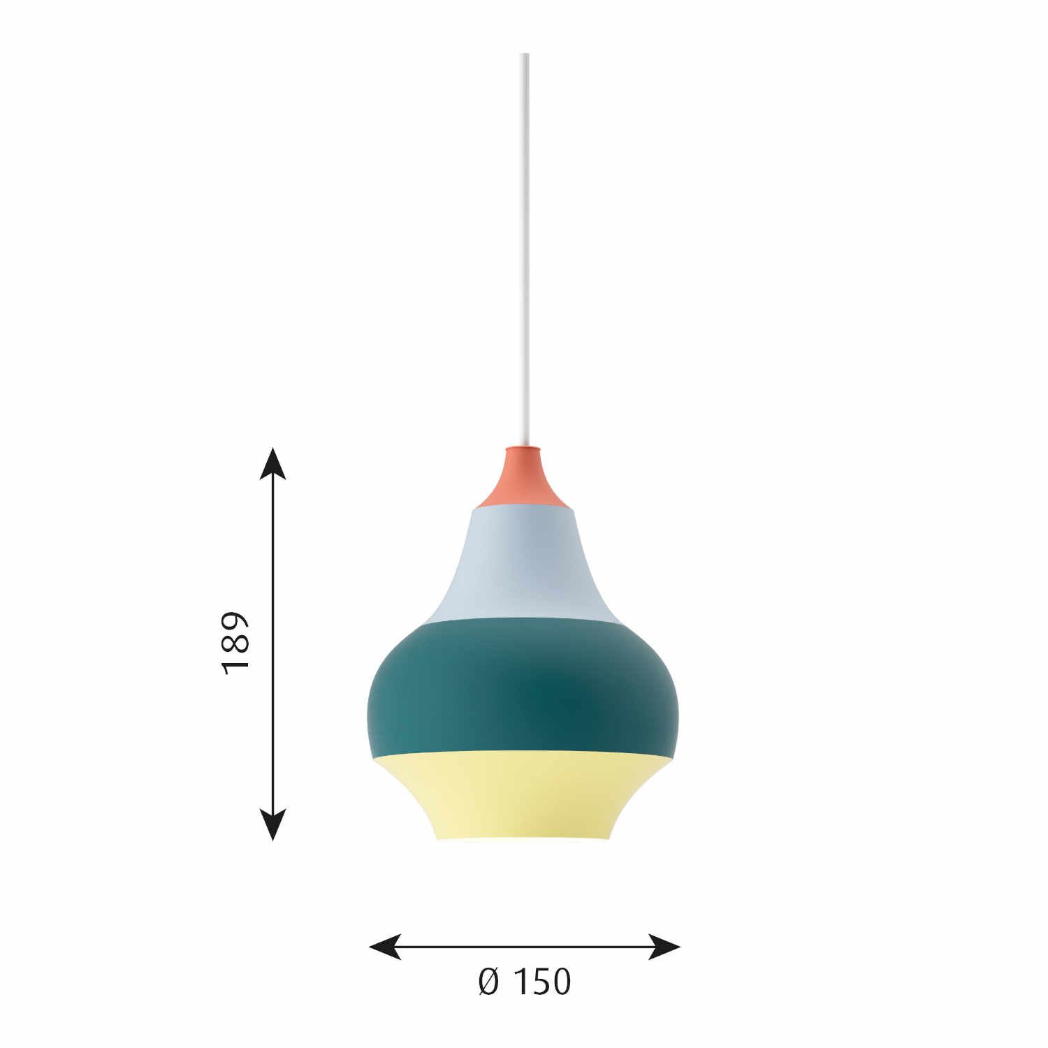 Cirque Pendelleuchte, Grösse ø 15 cm, Farbe rote spitze Cirque Pendelleuchte, Grösse ø 15 cm, Farbe rote spitze von Louis Poulsen