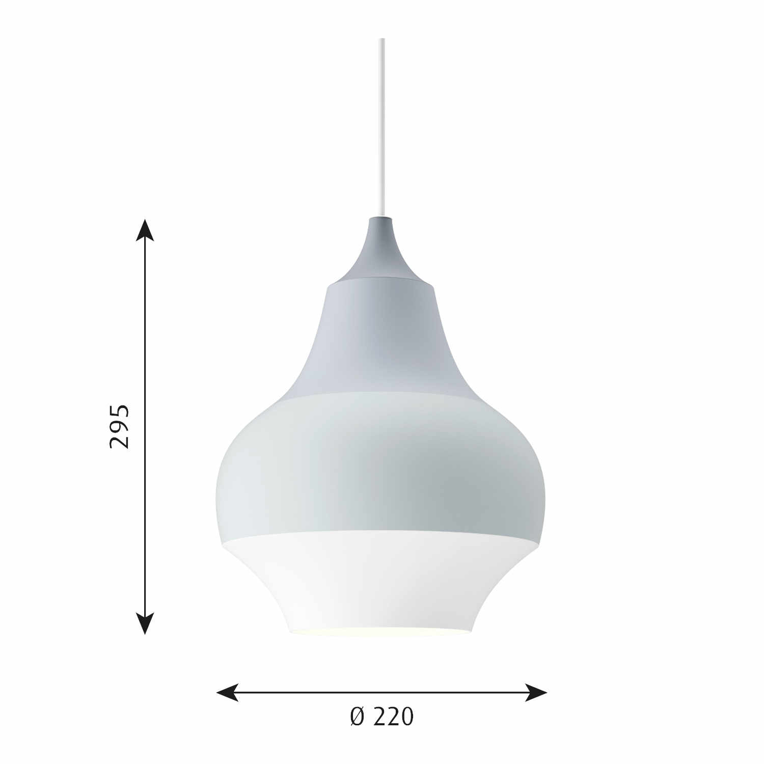 Cirque Pendelleuchte, Grösse ø 22 cm, Farbe graue spitze Cirque Pendelleuchte, Grösse ø 22 cm, Farbe graue spitze von Louis Poulsen
