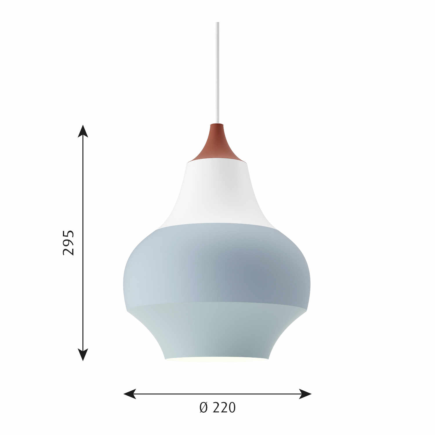 Cirque Pendelleuchte, Grösse ø 22 cm, Farbe kupferspitze von Louis Poulsen