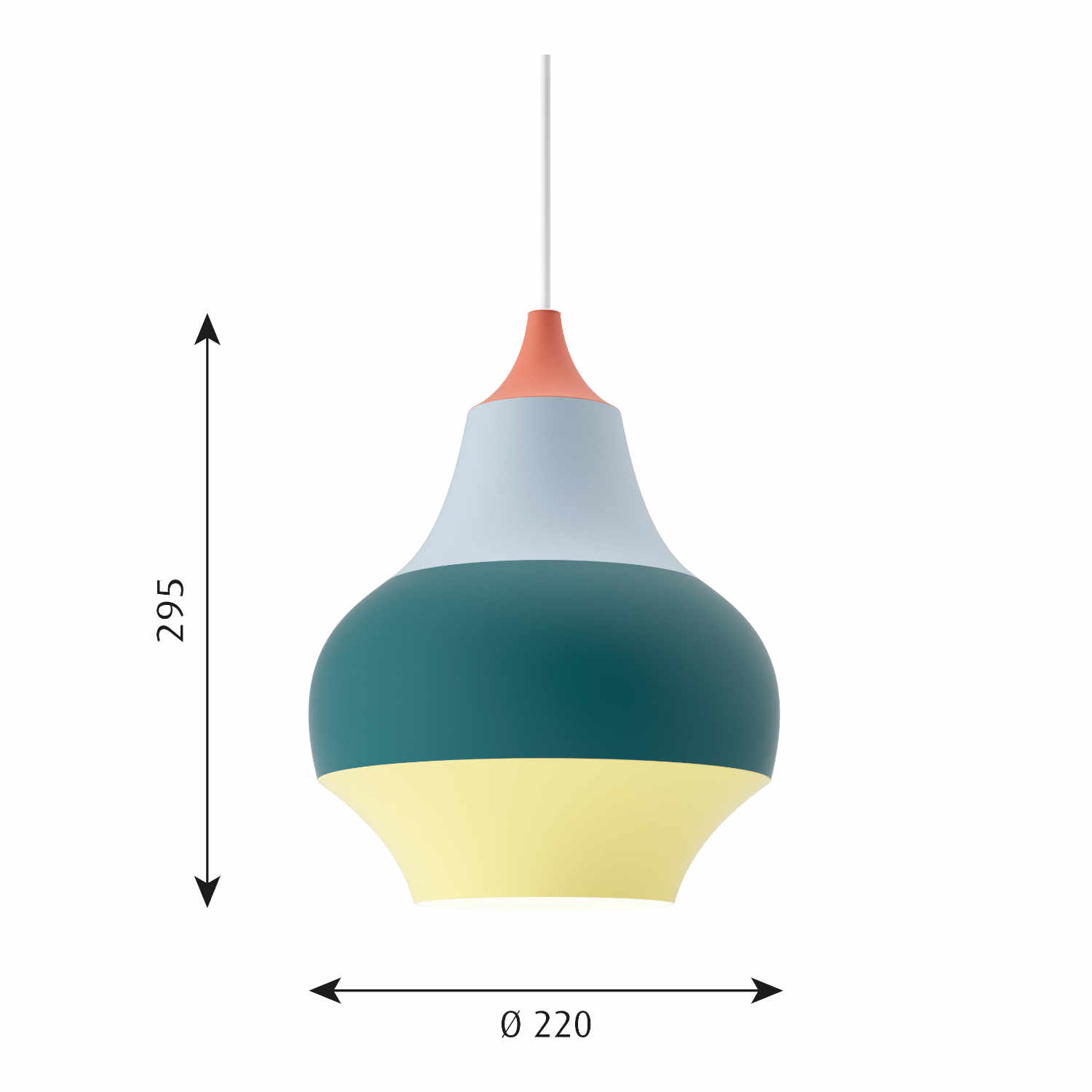 Cirque Pendelleuchte, Grösse ø 22 cm, Farbe rote spitze Cirque Pendelleuchte, Grösse ø 22 cm, Farbe rote spitze von Louis Poulsen