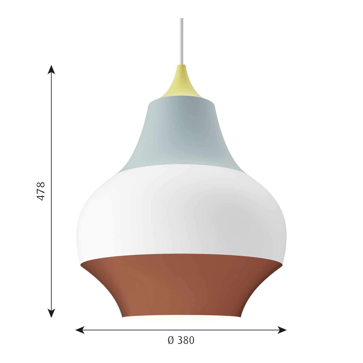 Cirque Pendelleuchte, Grösse ø 38 cm, Farbe gelbe spitze Cirque Pendelleuchte, Grösse ø 38 cm, Farbe gelbe spitze von Louis Poulsen