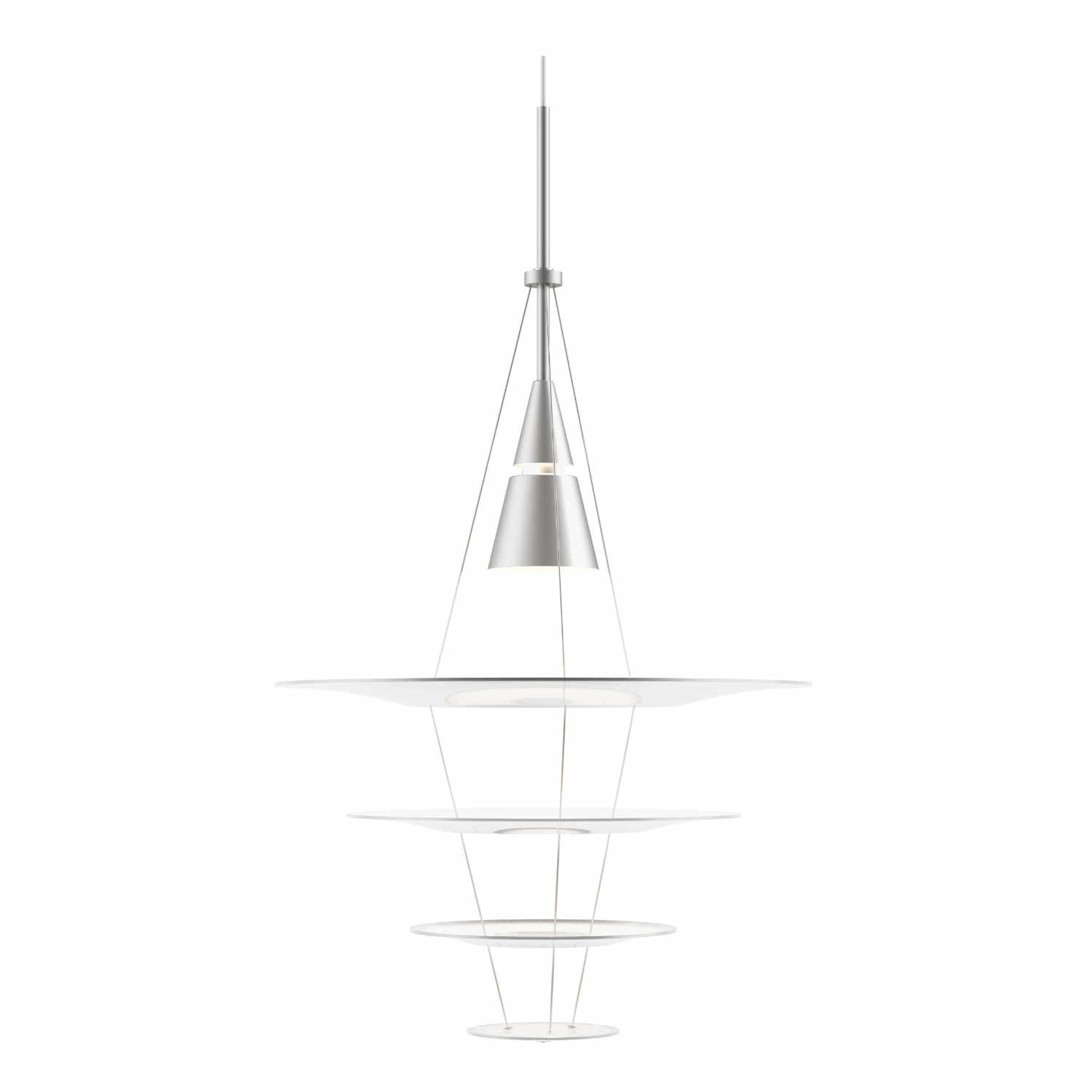 Enigma 425 Pendelleuchte, Farbe aluminium, gebürstet Enigma 425 Pendelleuchte, Farbe aluminium, gebürstet von Louis Poulsen