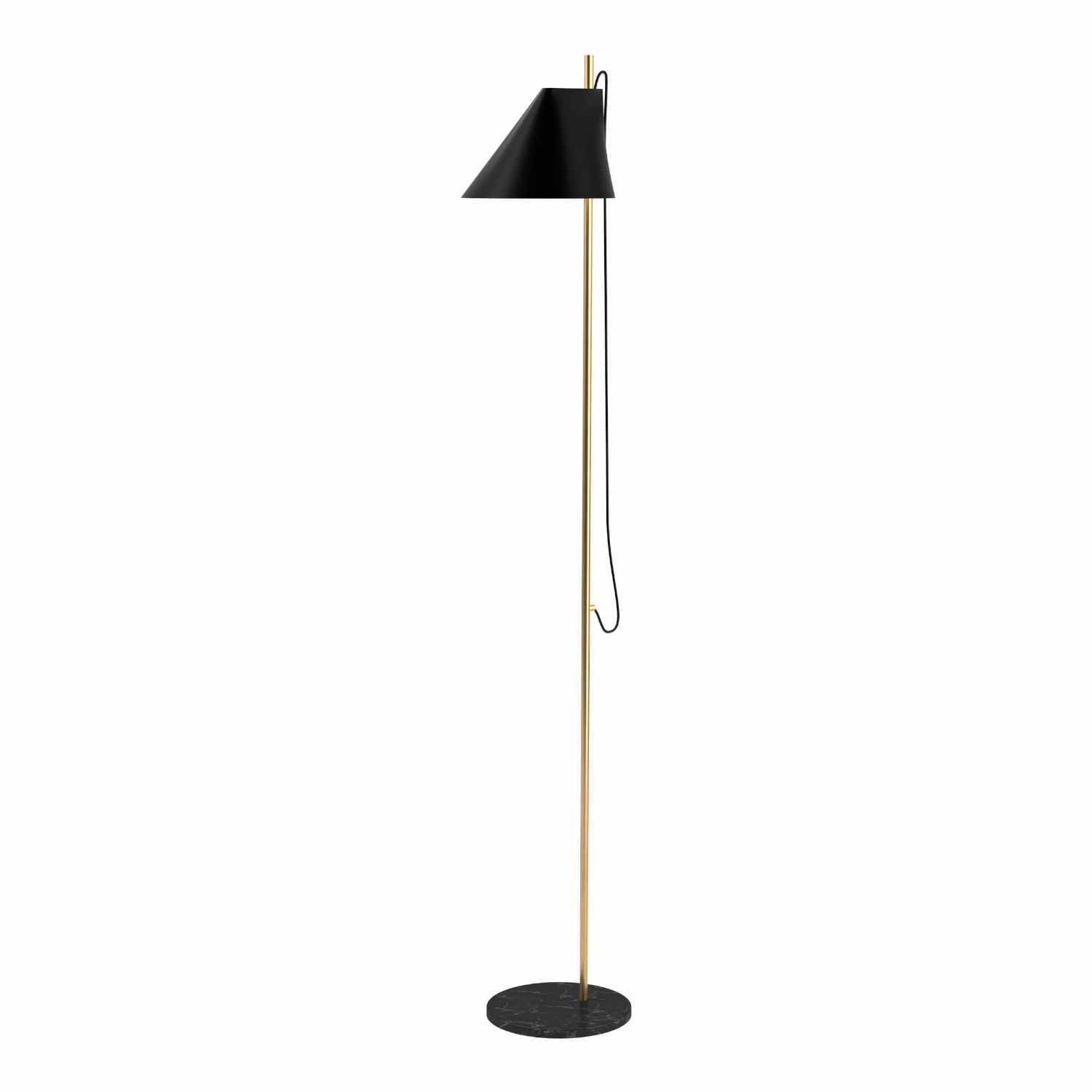 Yuh LED Stehleuchte, Ausführung messing/ schwarz - marmorfuss, schwarz Yuh LED Stehleuchte, Ausführung messing/ schwarz - marmorfuss, schwarz von Louis Poulsen