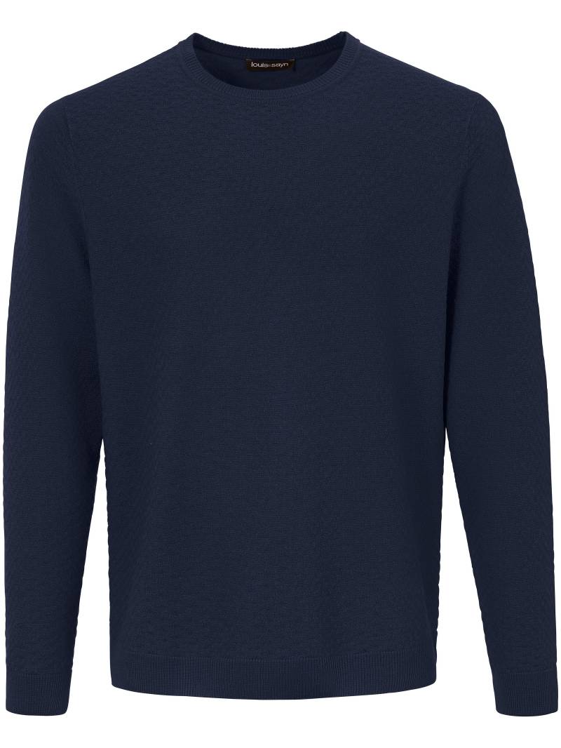 Rundhals-Pullover aus 100% Schurwolle Louis Sayn blau Größe: 46 von Louis Sayn