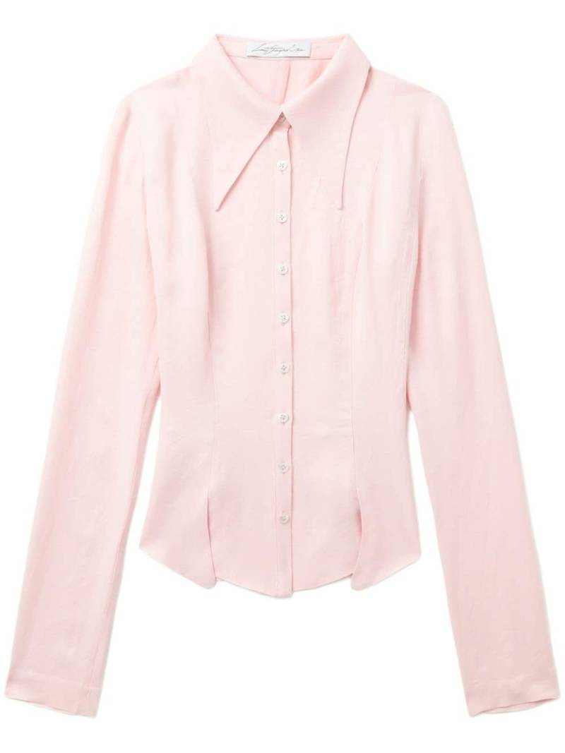 Louis Shengtao Chen oversized-collar scallop-edge shirt - Pink von Louis Shengtao Chen