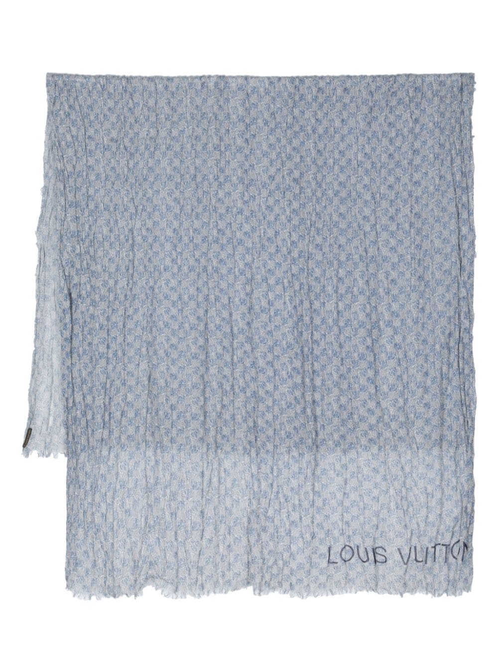 Louis Vuitton Pre-Owned 2000s logo-print linen-cotton scarf - Grey von Louis Vuitton Pre-Owned