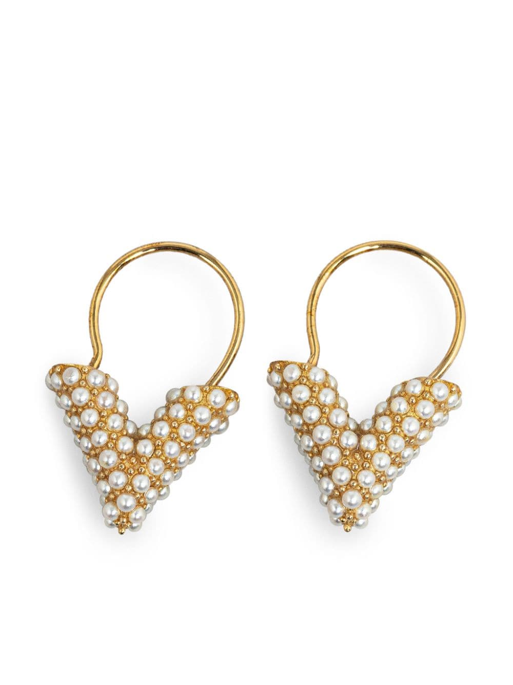 Louis Vuitton Pre-Owned 2019 Essential V Perle earrings - Gold von Louis Vuitton Pre-Owned