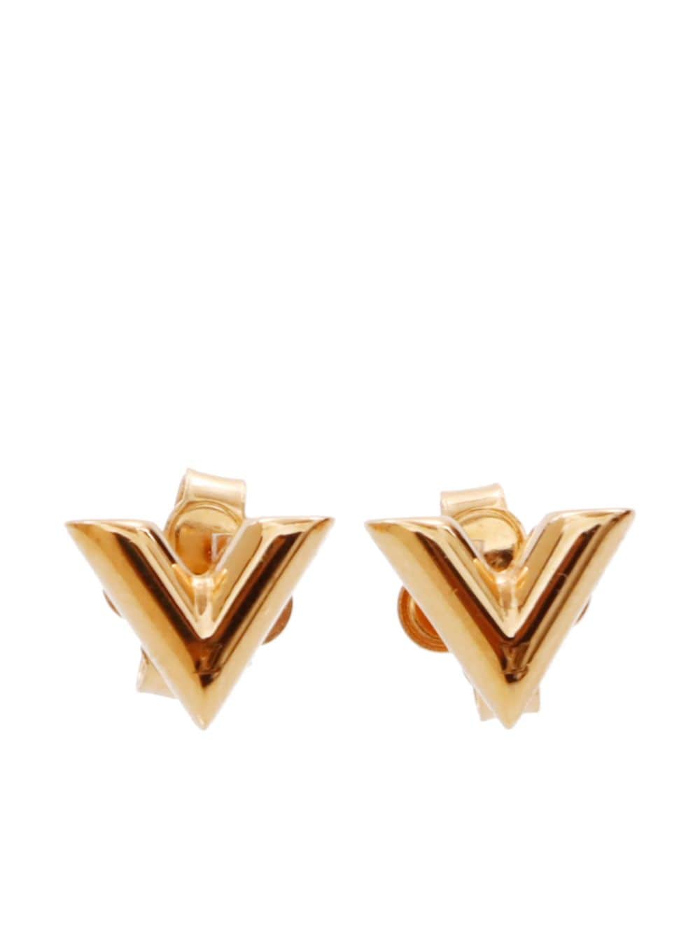 Louis Vuitton Pre-Owned Essential V stud earrings - Gold von Louis Vuitton Pre-Owned