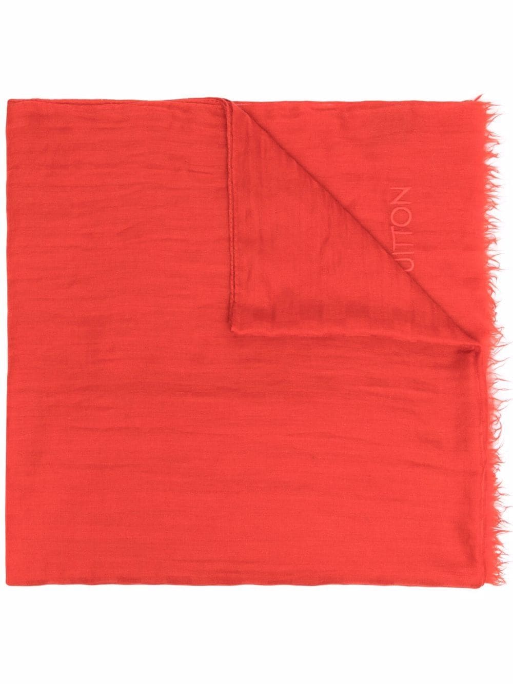 Louis Vuitton Pre-Owned 2010s frayed cashmere shawl - Red von Louis Vuitton Pre-Owned