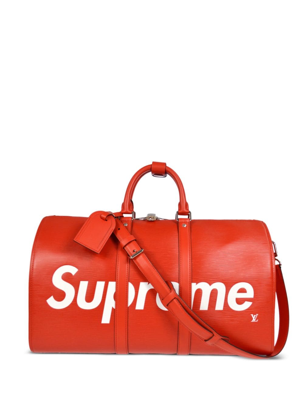 Louis Vuitton Pre-Owned x Supreme 2017 Epi Keepall Bandouliere 45 travel bag - Red von Louis Vuitton Pre-Owned