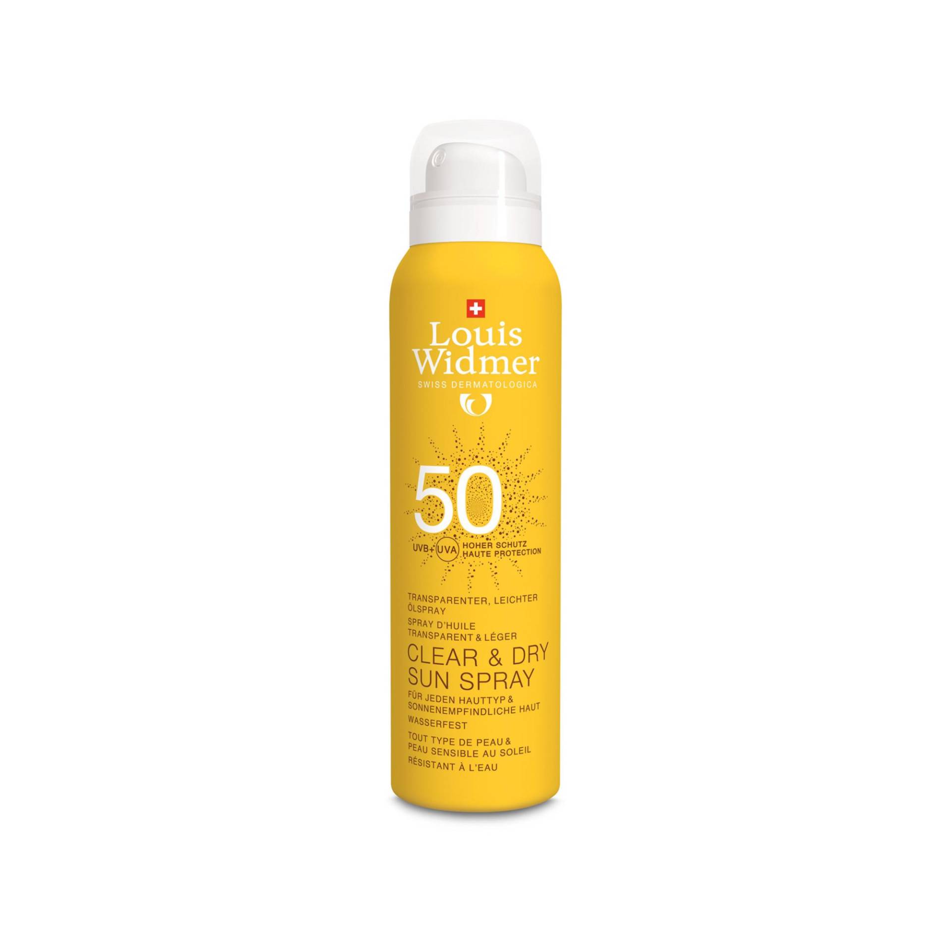 Clear & Dry Sun Spray Spf 50 Unparfümiert Damen  200ml von Louis Widmer