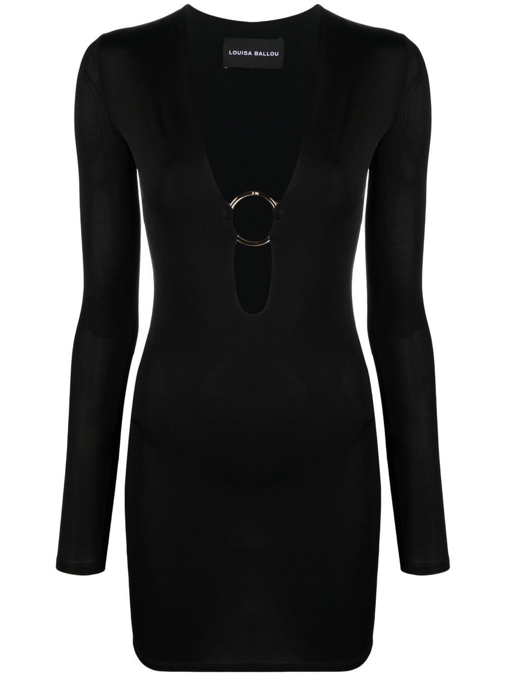 Louisa Ballou Helios plunge minidress - Black von Louisa Ballou