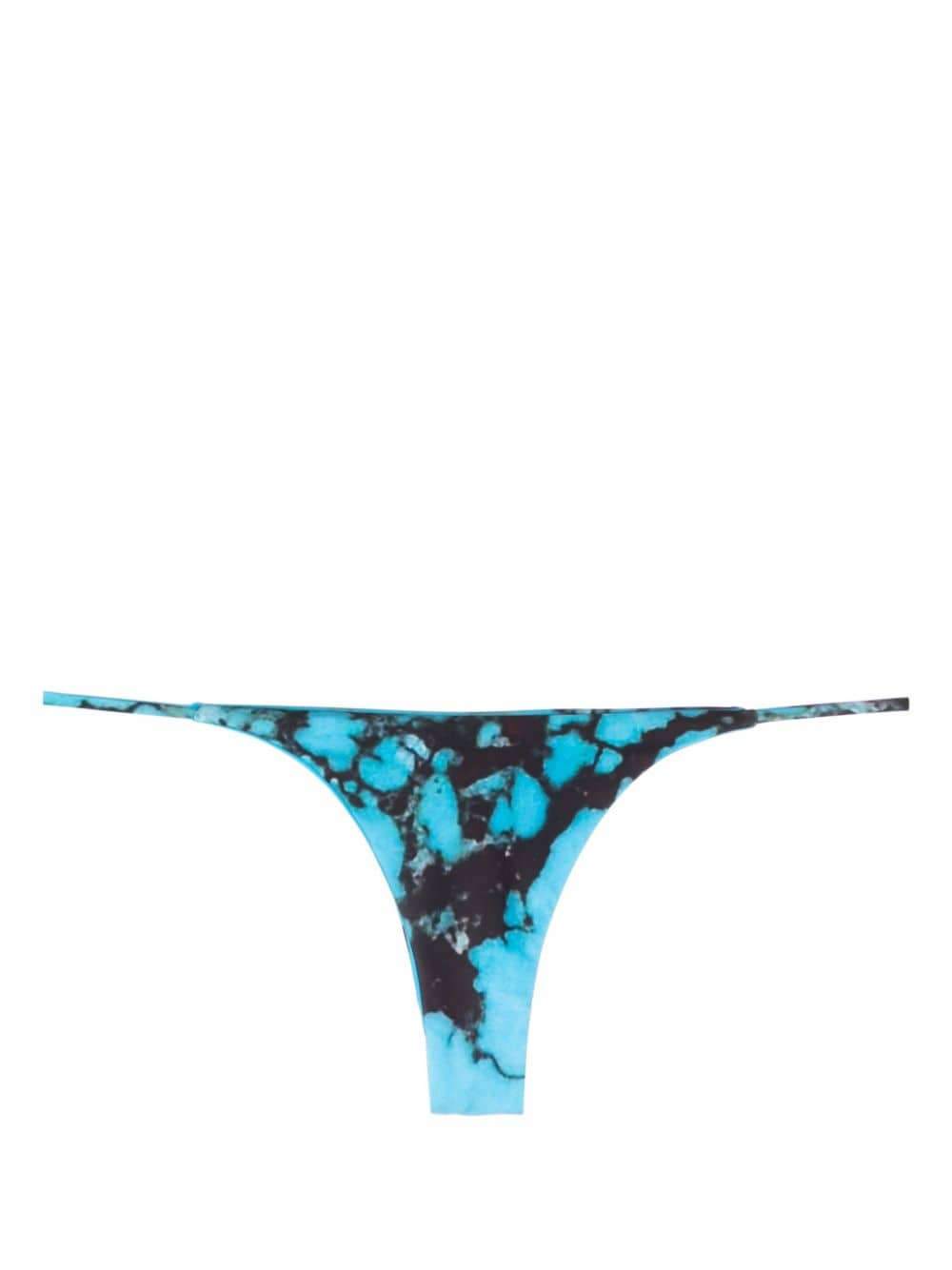 Louisa Ballou Mini Ring abstract-print bikini bottoms - Blue von Louisa Ballou