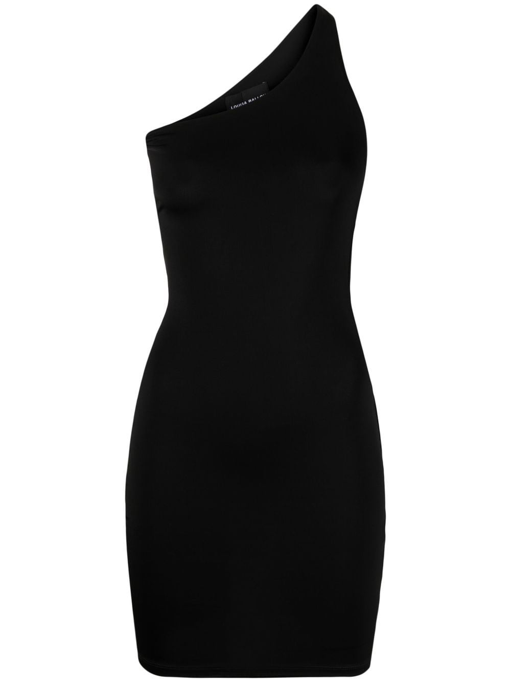 Louisa Ballou asymmetric shoulder minidress - Black von Louisa Ballou