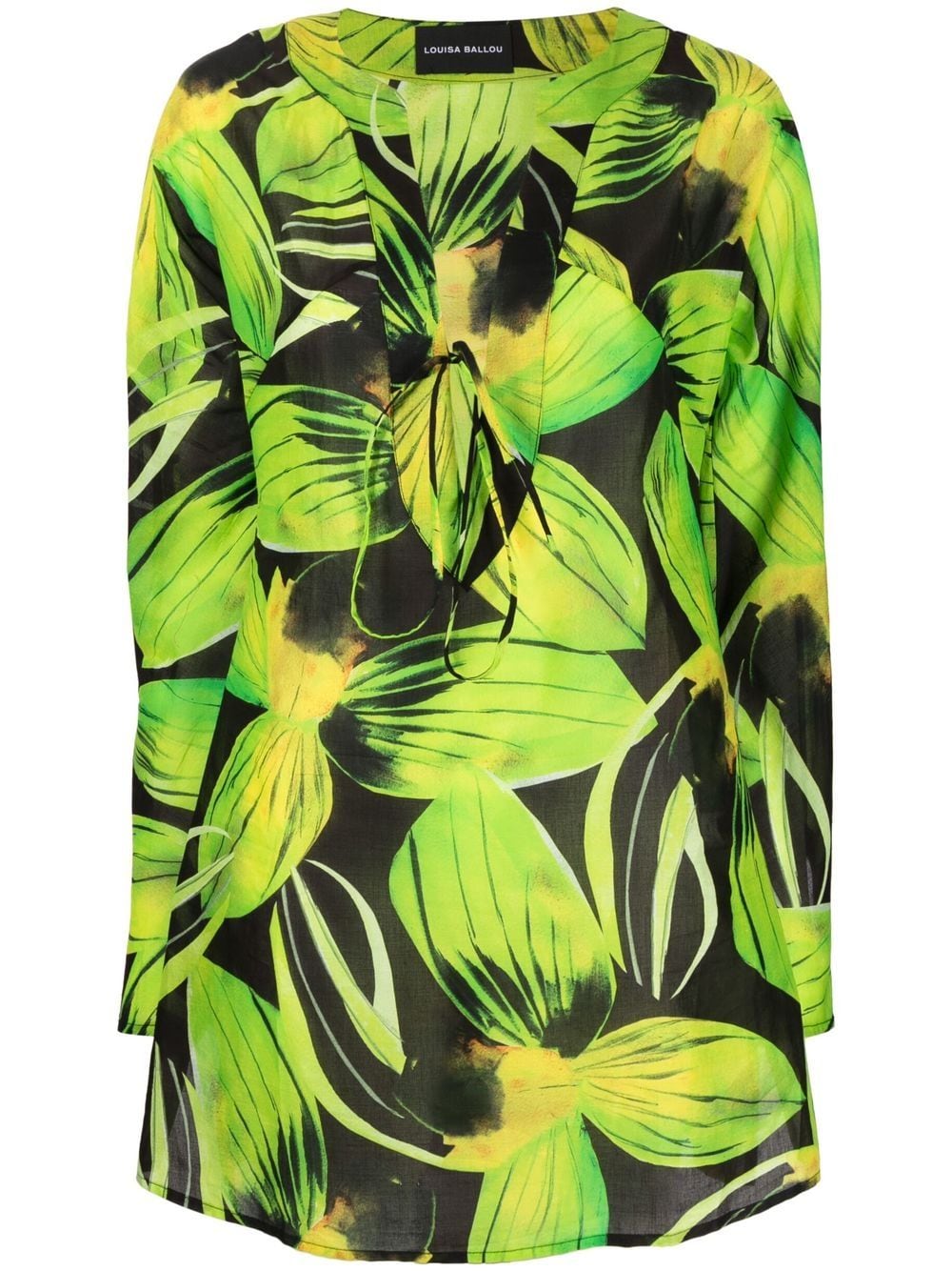 Louisa Ballou floral-print minidress - Green von Louisa Ballou
