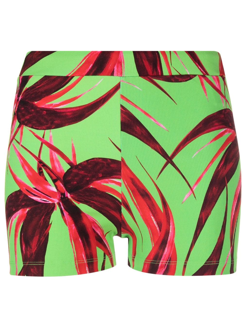 Louisa Ballou floral-print ribbed-knit shorts - Green von Louisa Ballou