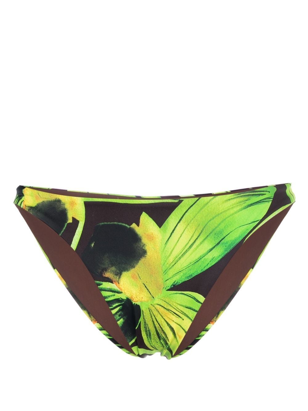 Louisa Ballou graphic-print bikini bottom - Brown von Louisa Ballou