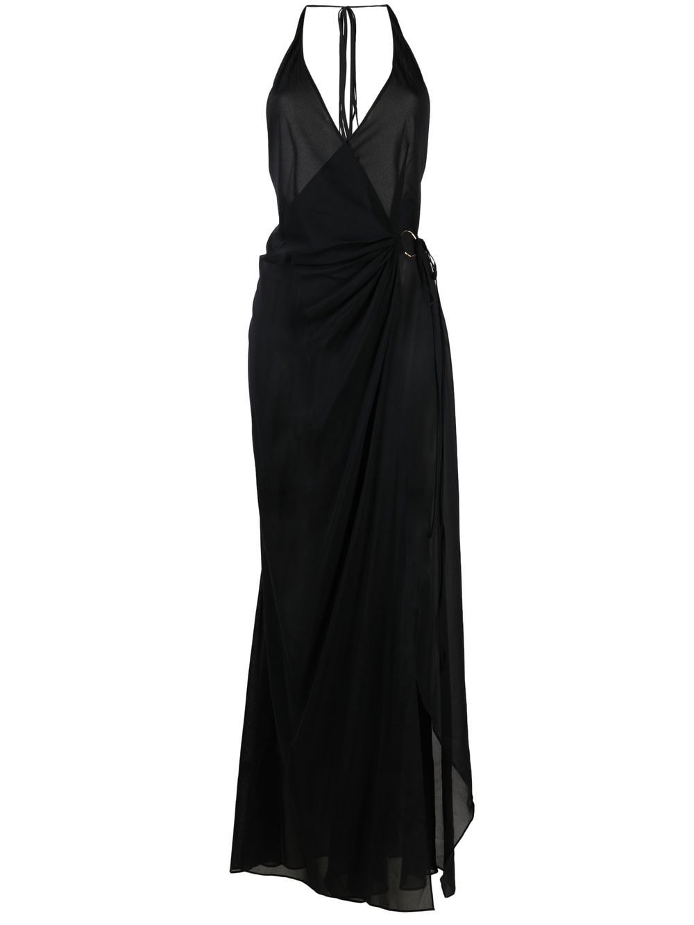 Louisa Ballou semi-sheer sleeveless maxi dress - Black von Louisa Ballou