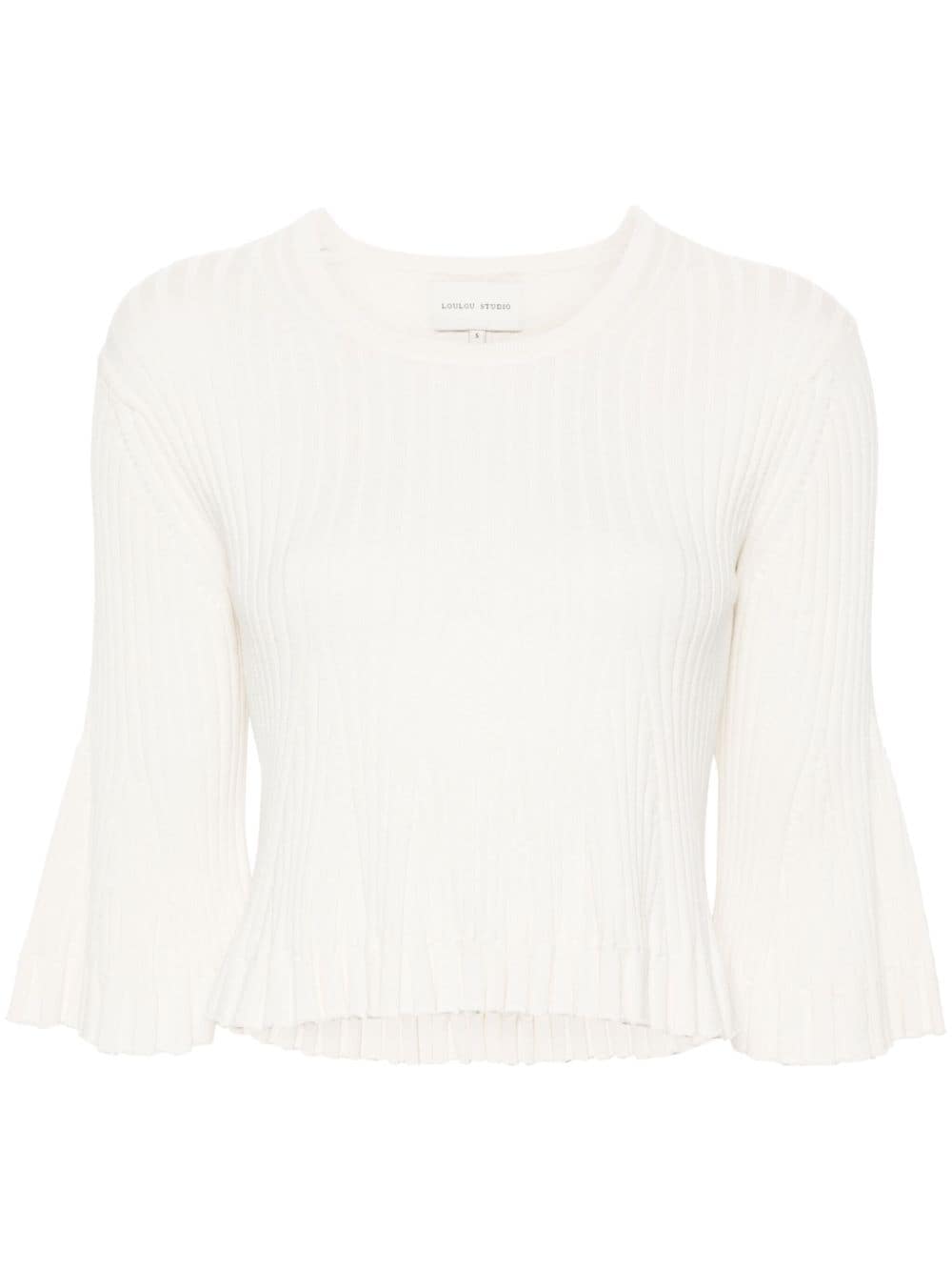 Loulou Studio Ammi ribbed knitted top - Neutrals von Loulou Studio