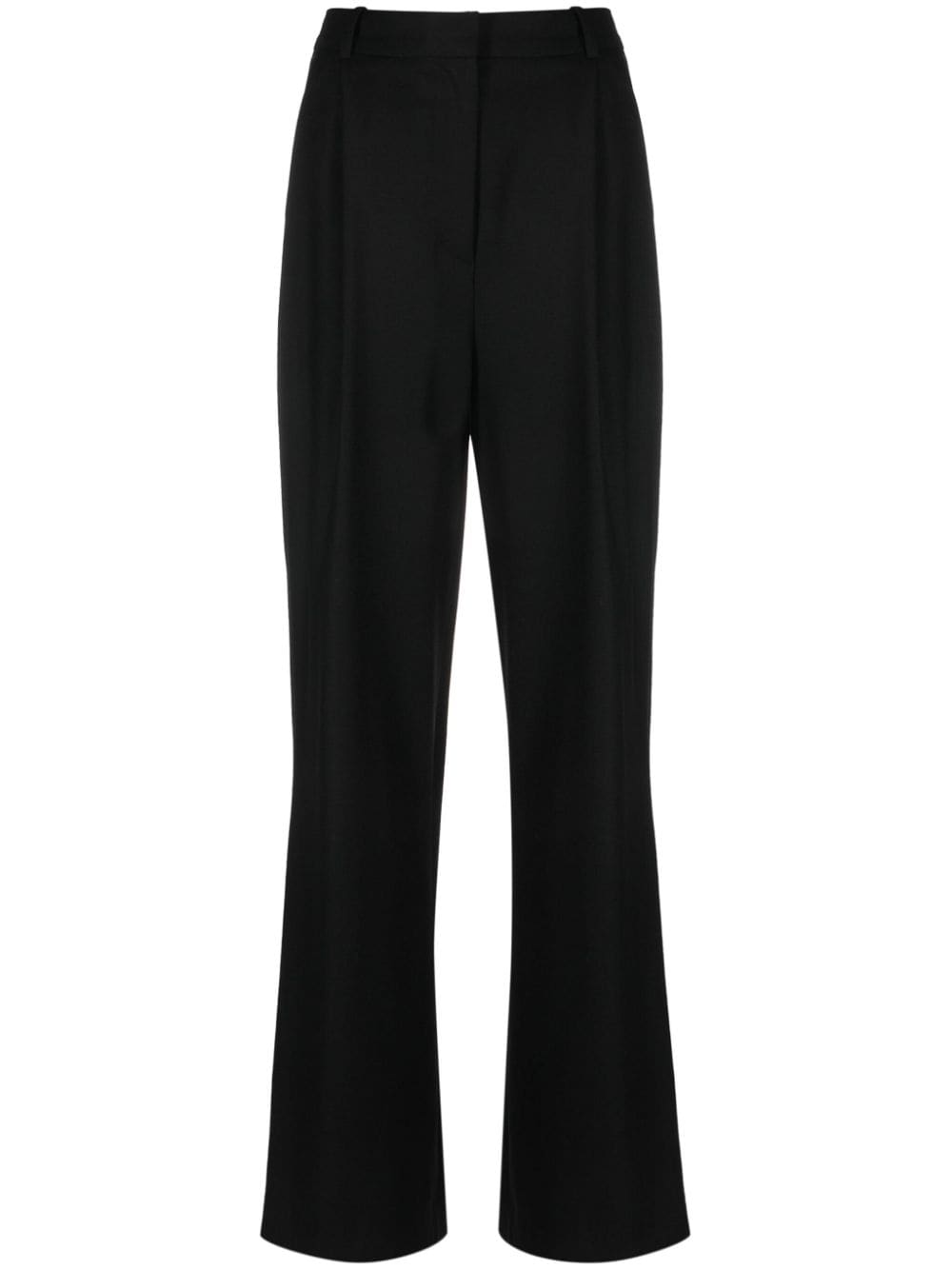 Loulou Studio Solo pleated flared trousers - Black von Loulou Studio