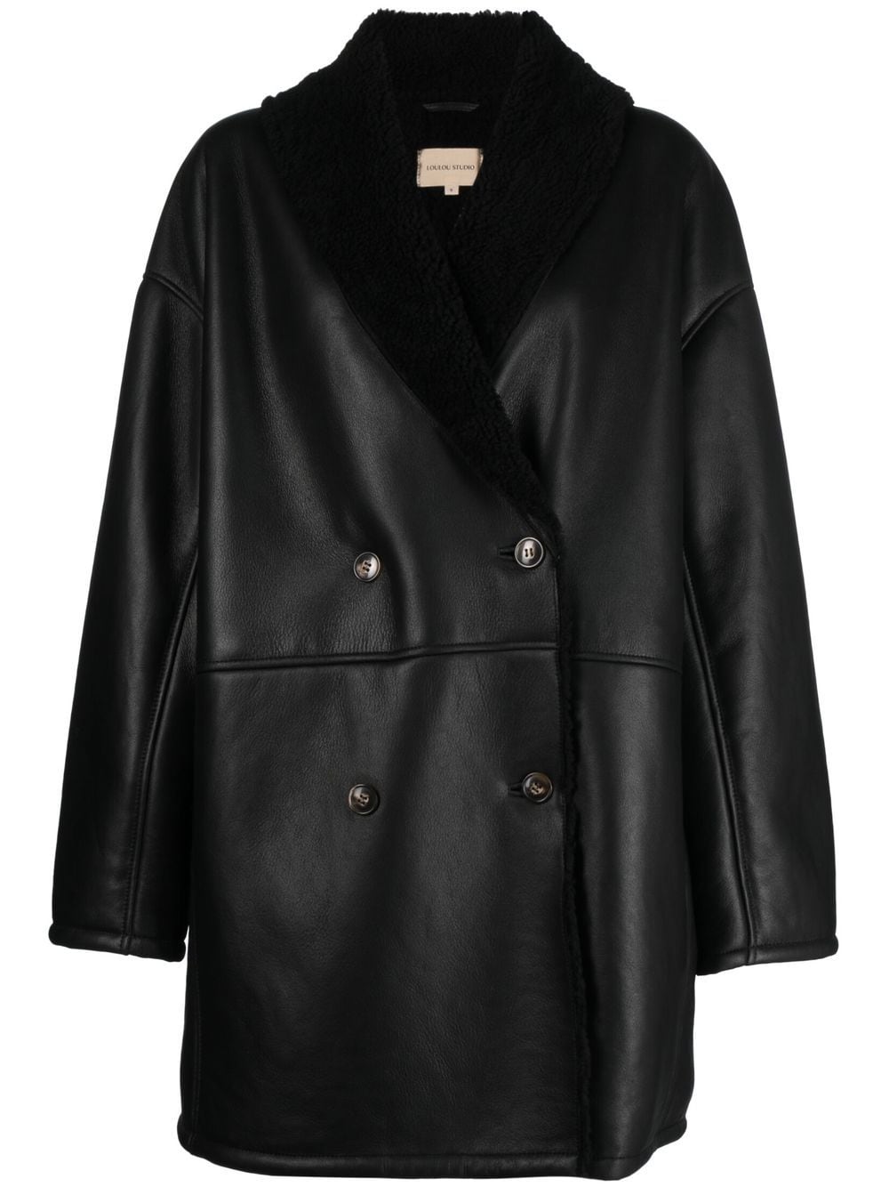 Loulou Studio double-breasted coat - Black von Loulou Studio