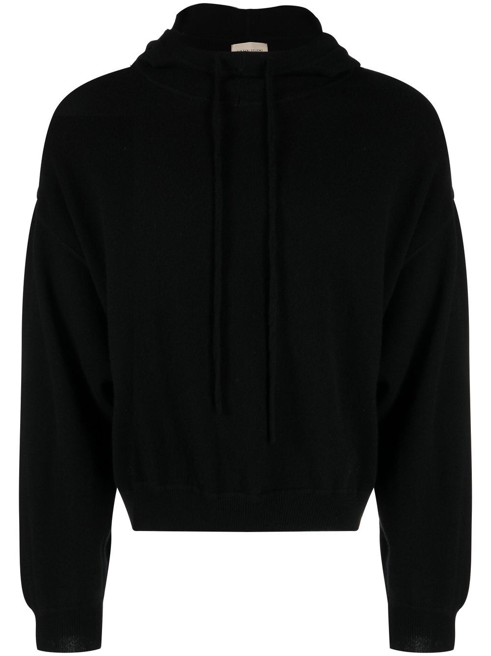 Loulou Studio knitted drawstring hoodie - Black von Loulou Studio
