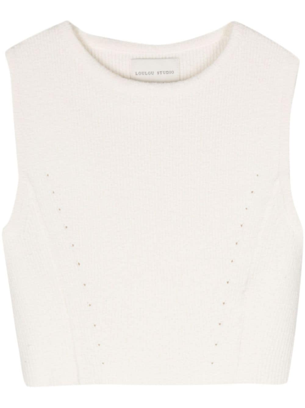 Loulou Studio ribbed cropped top - Neutrals von Loulou Studio