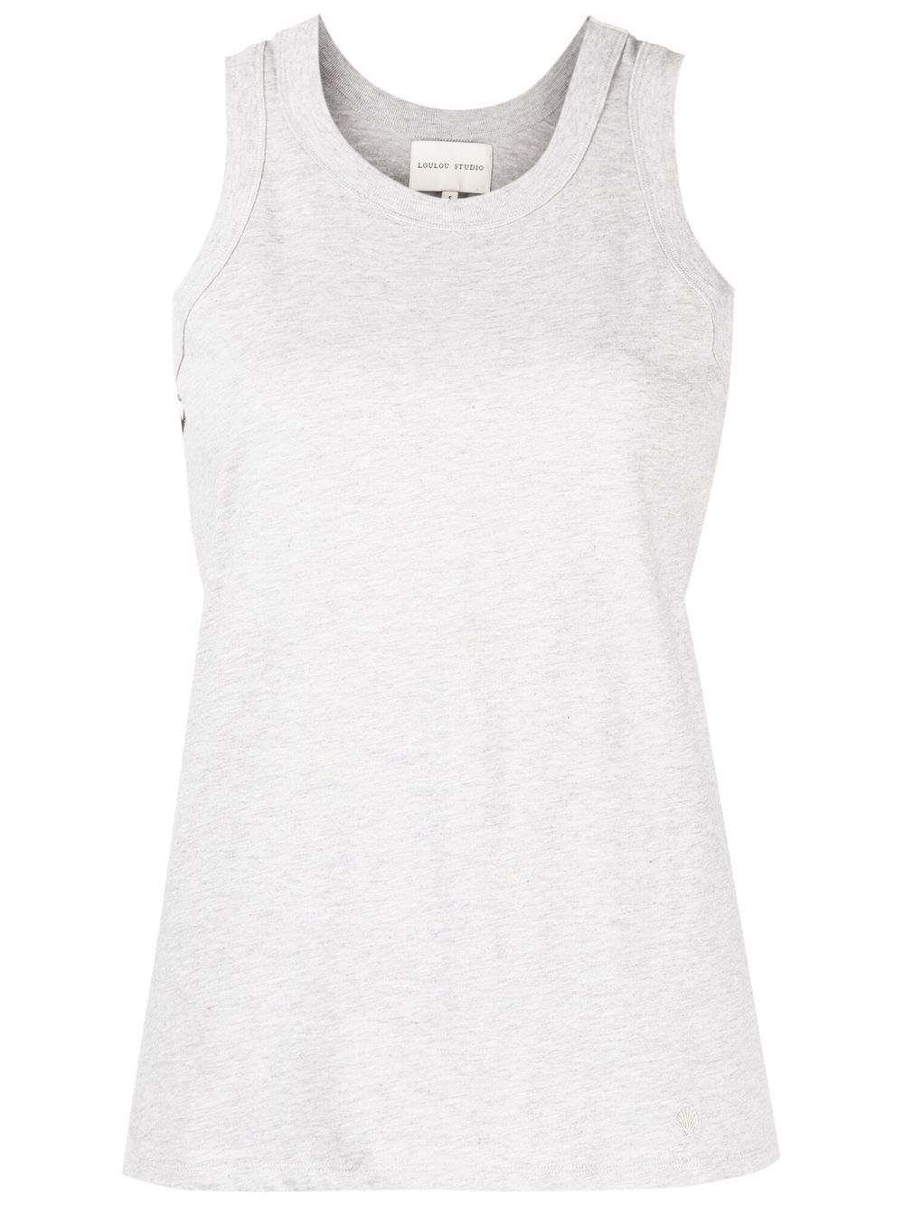 Loulou Studio round-neck cotton tank top - Grey von Loulou Studio