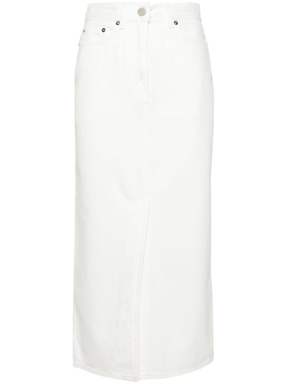 Loulou Studio straight denim midi skirt - White von Loulou Studio