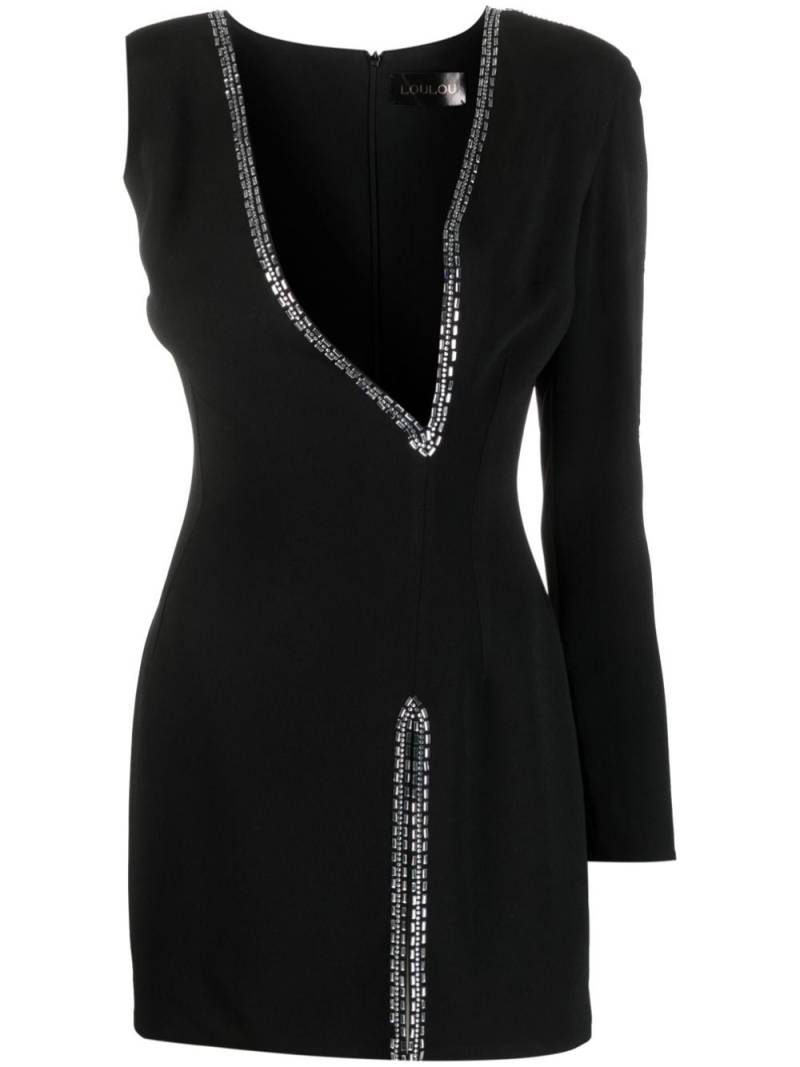 Loulou Aubee embellished asymmetrical minidress - Black von Loulou